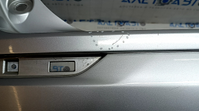 Rear bare bumper Volvo XC60 18-21 for parking sensors and BSM, without park assist, silver, scratches, bumps, scuffed
