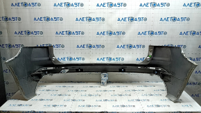 Rear bare bumper Volvo XC60 18-21 for parking sensors and BSM, without park assist, silver, scratches, bumps, scuffed
