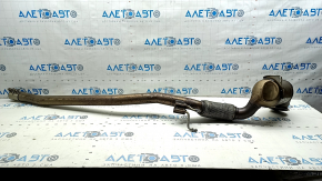 The inlet pipe with the catalytic converter of the Audi A3 22-26 is crushed, the mesh is torn