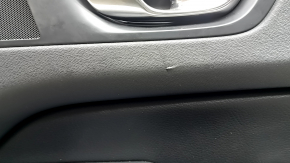 Door trim, rear right card, Volvo XC60 18-22, black leather, armrest and insert, black leather, with speaker trim, bump, scratches