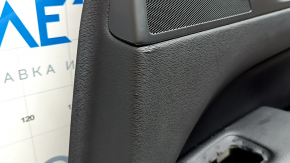 Door trim, rear right card, Volvo XC60 18-22, black leather, armrest and insert, black leather, with speaker trim, bump, scratches
