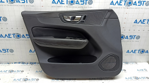 Door trim, front left card, Volvo XC60 18-22, black leather, armrest and insert, black leather, with speaker trim, bump, dent