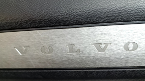Front left door sill plate Volvo XC60 18-26 black with chrome insert, scratches, scratches on chrome