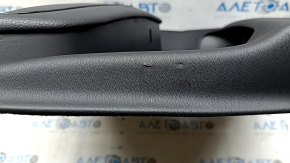 Door trim, front left card, Volvo XC60 18-22, black leather, armrest and insert, black leather, with speaker trim, bump, dent