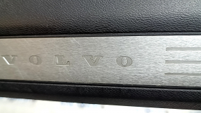 Front left door sill plate Volvo XC60 18-26 black with chrome insert, scratches, scratches on chrome