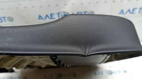 Door trim, front left card, Volvo XC60 18-22, black leather, armrest and insert, black leather, with speaker trim, bump, dent