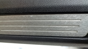Front right door sill trim Volvo XC60 18-26 black with chrome insert, scratches, scratches on chrome