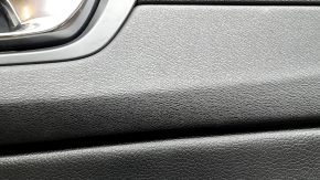 Door trim, front right card, Volvo XC60 18-22, black leather, armrest and insert, black leather, with speaker cover, bump, scratches