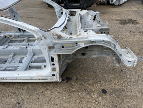 Front right quarter of Honda Accord 23-26 on the body, white, dented pillar