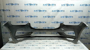 Front bare bumper Volvo XC60 18-21 without park assist and headlight washers, silver, non-factory holes, crack