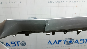Front bare bumper Volvo XC60 18-21 without park assist and headlight washers, silver, non-factory holes, crack