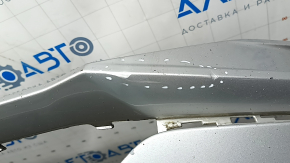 Front bare bumper Volvo XC60 18-21 without park assist and headlight washers, silver, non-factory holes, crack