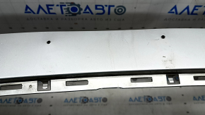 Front bare bumper Volvo XC60 18-21 without park assist and headlight washers, silver, non-factory holes, crack