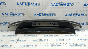 Audi A3 22-24 rear bumper lip, black with silver molding, scratches, cracks