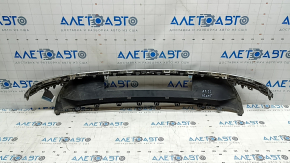 Audi A3 22-24 rear bumper lip, black with silver molding, scratches, cracks