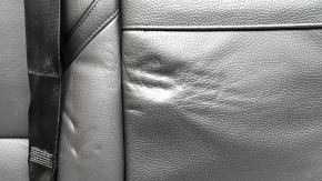 Backrest of the rear row 2nd row right Volvo XC60 18-26 black leather, with headrest, armrest and central black belt, scratches, dent, trim came out at the back
