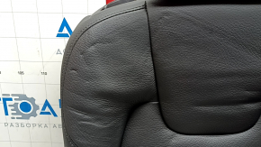 Backrest of the rear row 2nd row right Volvo XC60 18-26 black leather, with headrest, armrest and central black belt, scratches, dent, trim came out at the back