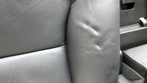 Backrest of the rear row 2nd row right Volvo XC60 18-26 black leather, with headrest, armrest and central black belt, scratches, dent, trim came out at the back