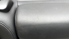 Backrest of the rear row 2nd row right Volvo XC60 18-26 black leather, with headrest, armrest and central black belt, scratches, dent, trim came out at the back