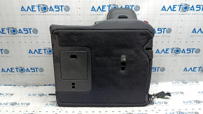 Backrest of the rear row 2nd row right Volvo XC60 18-26 black leather, with headrest, armrest and central black belt, scratches, dent, trim came out at the back