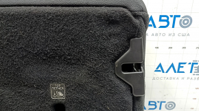 Backrest of the rear row 2nd row right Volvo XC60 18-26 black leather, with headrest, armrest and central black belt, scratches, dent, trim came out at the back