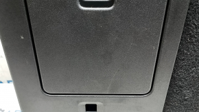 Backrest of the rear row 2nd row right Volvo XC60 18-26 black leather, with headrest, armrest and central black belt, scratches, dent, trim came out at the back