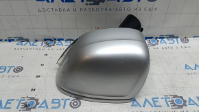 Left side mirror assembly Volvo XC60 18-26 14 pins, turn signal, auto-dimming, heated, BSM, silver, scratches, bump