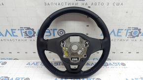 Naked steering wheel VW Jetta 22-26 black leather, without buttons and trim, scratches, dents