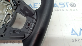 Naked steering wheel VW Jetta 22-26 black leather, without buttons and trim, scratches, dents