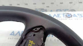 Naked steering wheel VW Jetta 22-26 black leather, without buttons and trim, scratches, dents