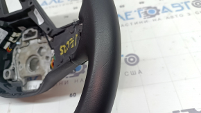 Naked steering wheel VW Jetta 22-26 black leather, without buttons and trim, scratches, dents
