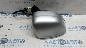 Right side mirror assembly Volvo XC60 18-26 14 pins, turn signal, auto-dimming, heated, BSM, silver, scratches, bumps