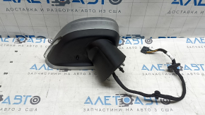 Right side mirror assembly Volvo XC60 18-26 14 pins, turn signal, auto-dimming, heated, BSM, silver, scratches, bumps