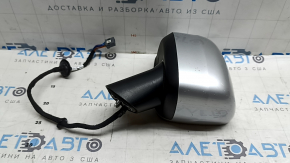 Right side mirror assembly Volvo XC60 18-26 14 pins, turn signal, auto-dimming, heated, BSM, silver, scratches, bumps