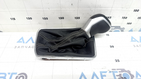 Automatic transmission knob with shifter cover VW Jetta 22-26, black leather, with backlight