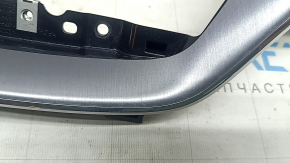 Right front panel trim Volvo XC60 18-26 gray Iron Ore with chrome, broken fasteners, scratches