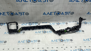 Right front panel trim Volvo XC60 18-26 gray Iron Ore with chrome, broken fasteners, scratches