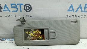 Left sun visor for VW Jetta 19-26, gray, without hook, without backlight, dry-cleanable