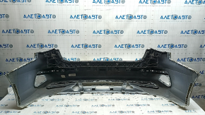 Bare rear bumper Audi A3 22-24 without parking sensors, white, without plug, scratches, bumps, broken fasteners