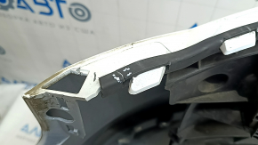 Bare rear bumper Audi A3 22-24 without parking sensors, white, without plug, scratches, bumps, broken fasteners