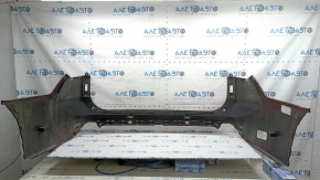 Rear bumper bare Toyota Highlander 20-26 for parking sensors, red, worn