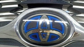 Radiator grill Toyota Highlander 20-26 without chamber with hybrid emblem, chrome, worn emblem