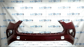 Front bare bumper Toyota Highlander 20-23 for parking sensors, red, scratches, non-factory holes