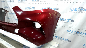 Front bare bumper Toyota Highlander 20-23 for parking sensors, red, scratches, non-factory holes