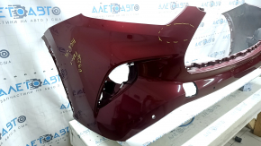 Front bare bumper Toyota Highlander 20-23 for parking sensors, red, scratches, non-factory holes