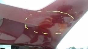Front bare bumper Toyota Highlander 20-23 for parking sensors, red, scratches, non-factory holes