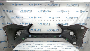 Front bare bumper Toyota Highlander 20-23 for parking sensors, red, scratches, non-factory holes