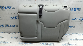 Left rear seat back, 2nd row, Jeep Compass 22-26, grey leather, grey + brown stitching, perforation, with belt, with armrest, dry-cleanable, wrinkled