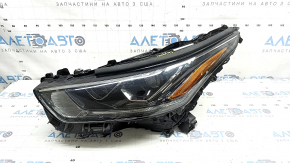 Left front headlight Toyota Highlander 21-21 LED+LED DRL, light, worn, yellow LED