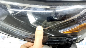 Left front headlight Toyota Highlander 21-21 LED+LED DRL, light, worn, yellow LED